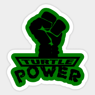 Turtle Power Black Fist Sticker